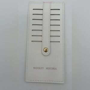 NWT Badgley Mischka White Card Holder Wallet - Sleek & Chic